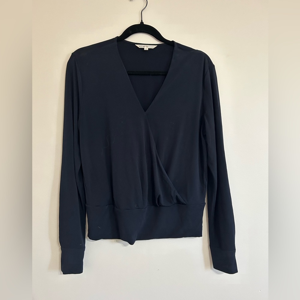 Navy Blue Work Blouse